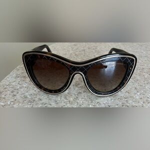 CHANEL Black and Brown Sunglasses